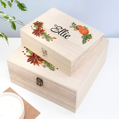 Personalised Festive Garland Christmas Eve Box