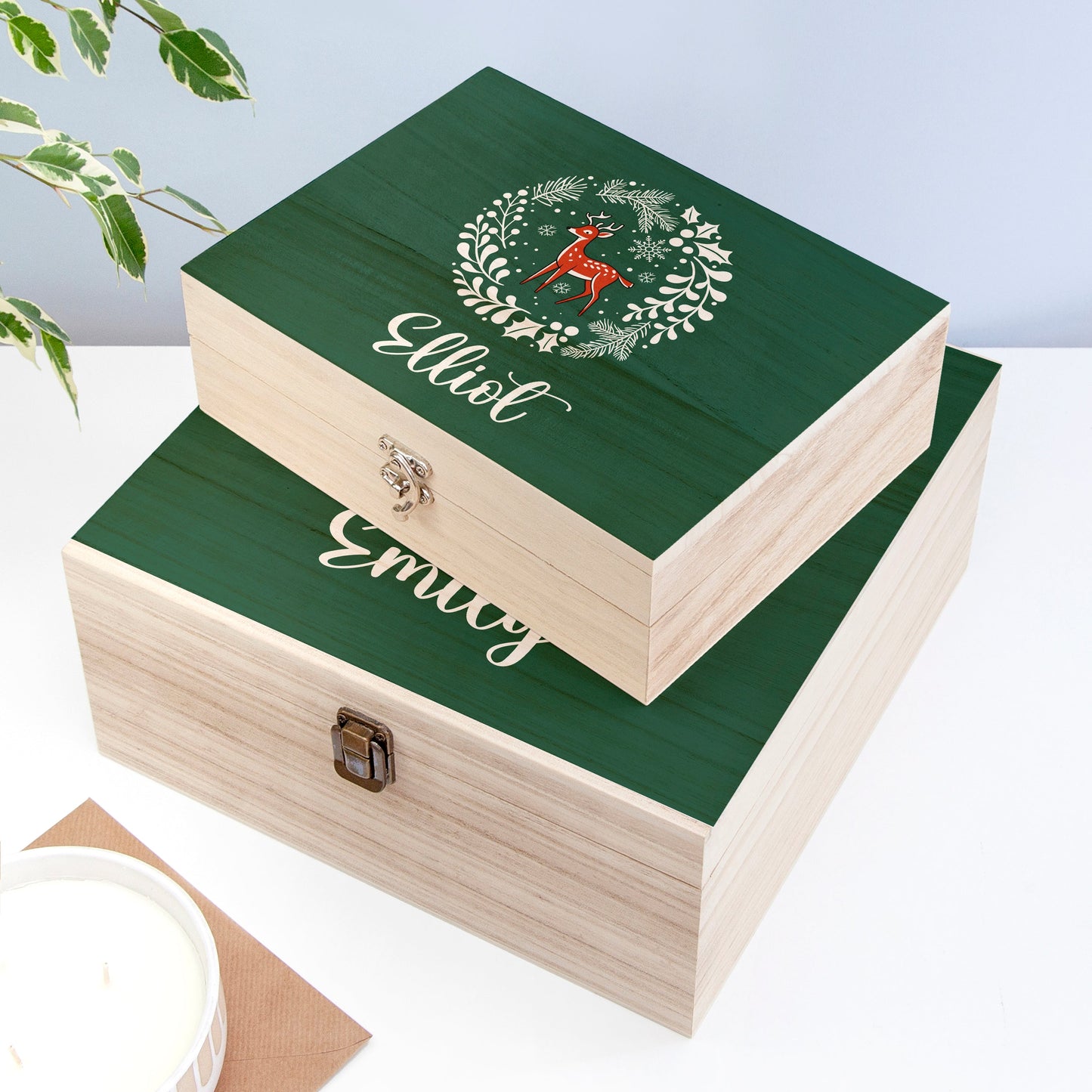 Personalised Woodland Deer Christmas Eve Box