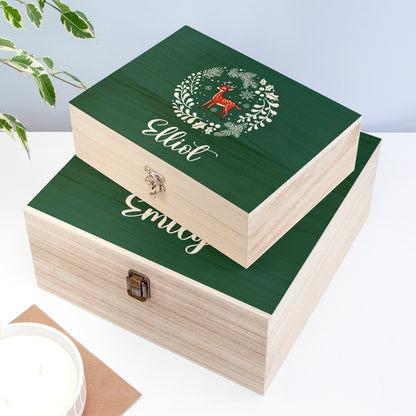 Personalised Woodland Deer Christmas Eve Box