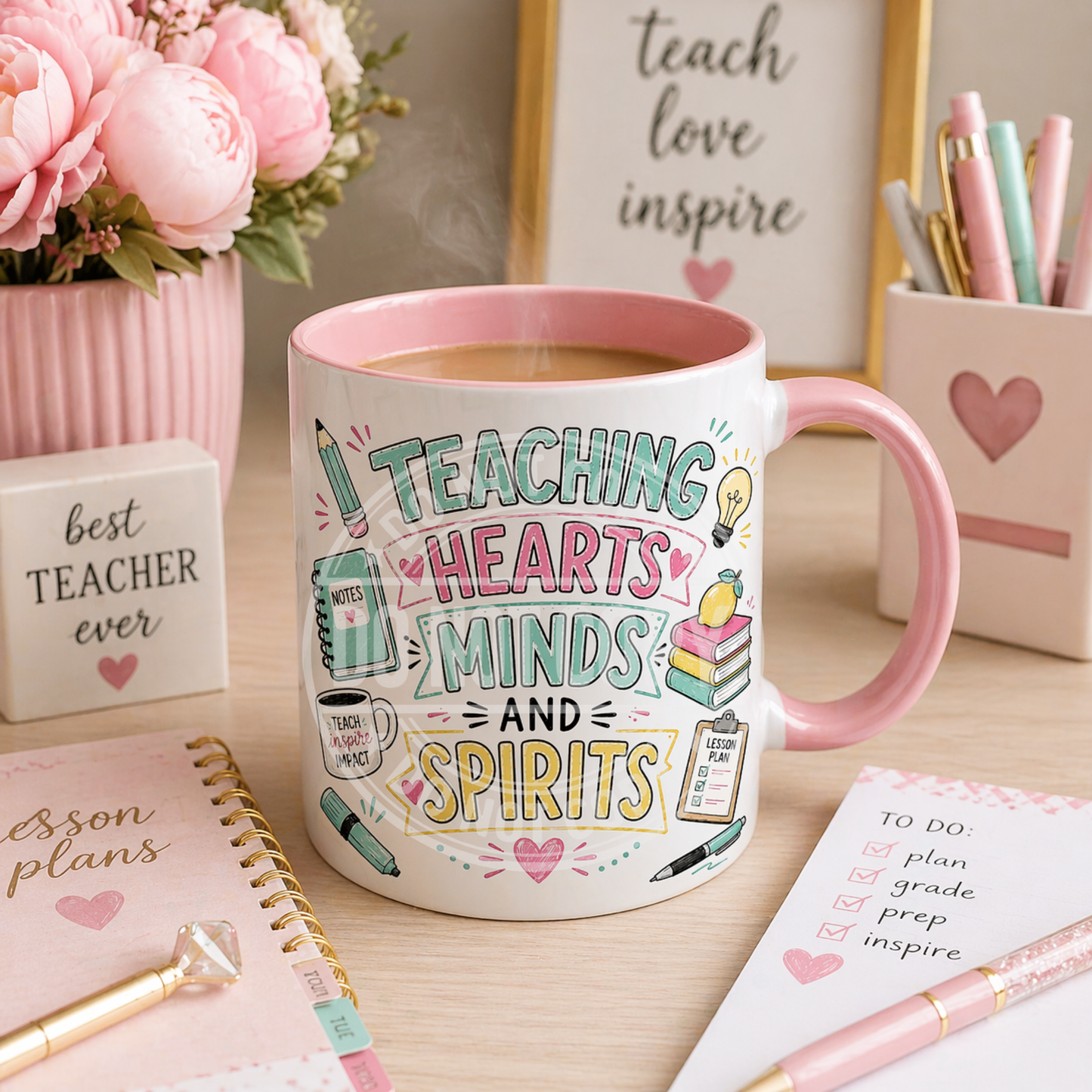 Teaching hearts minds and spirits mug