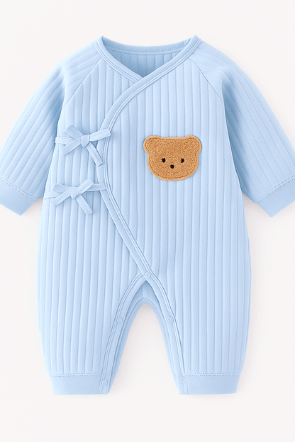 The Teddy Bear Boucle Wrap Baby Grow Romper