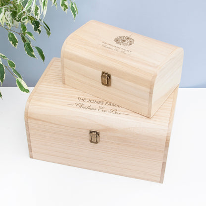Personalised Bauble Family Christmas Eve Chest