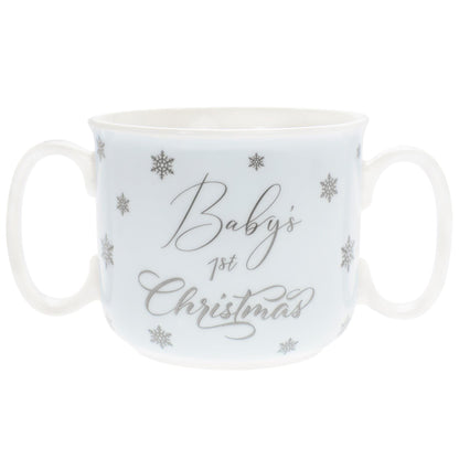 Baby's 1st christmas double handed milk mug