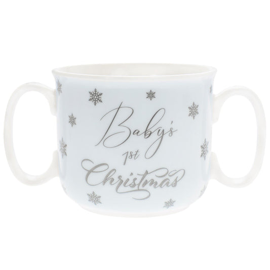 Baby's 1st christmas double handed milk mug