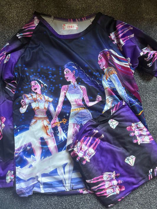 Purple kpop dh pyjamas - clearance