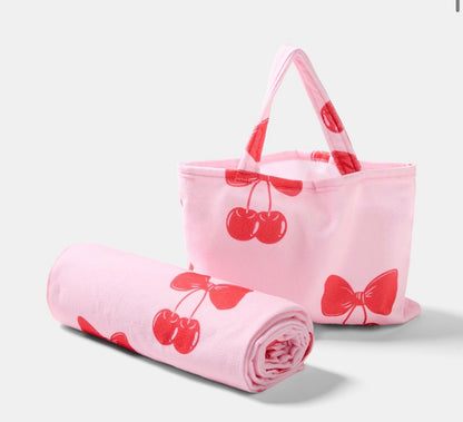 Beach towel in a bag