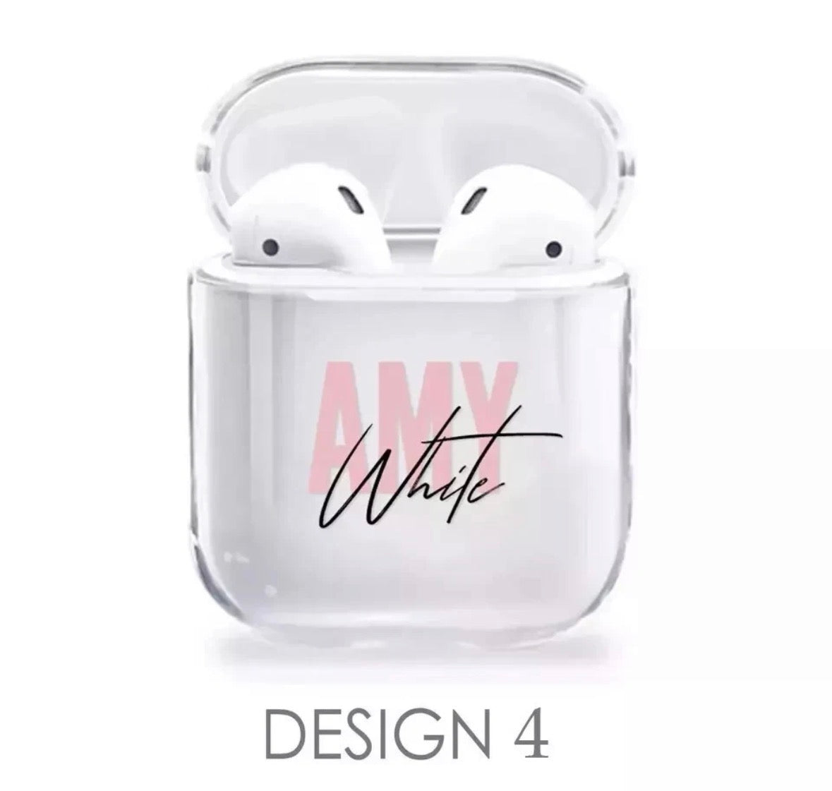Personalised airpods clear case
