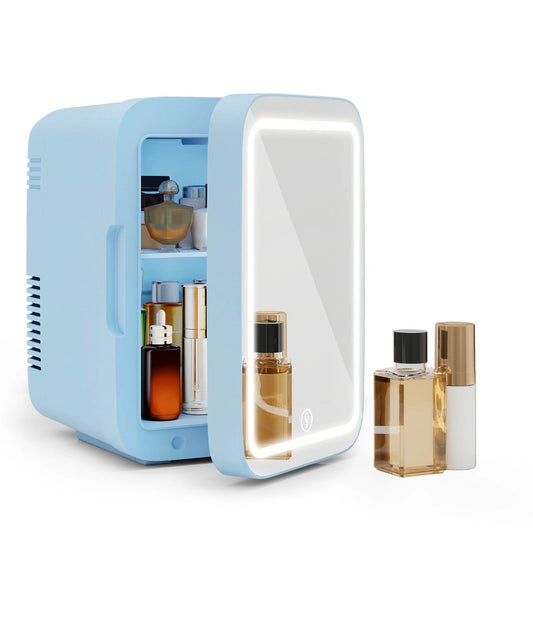 4L Mini Fridge with LED Mirror