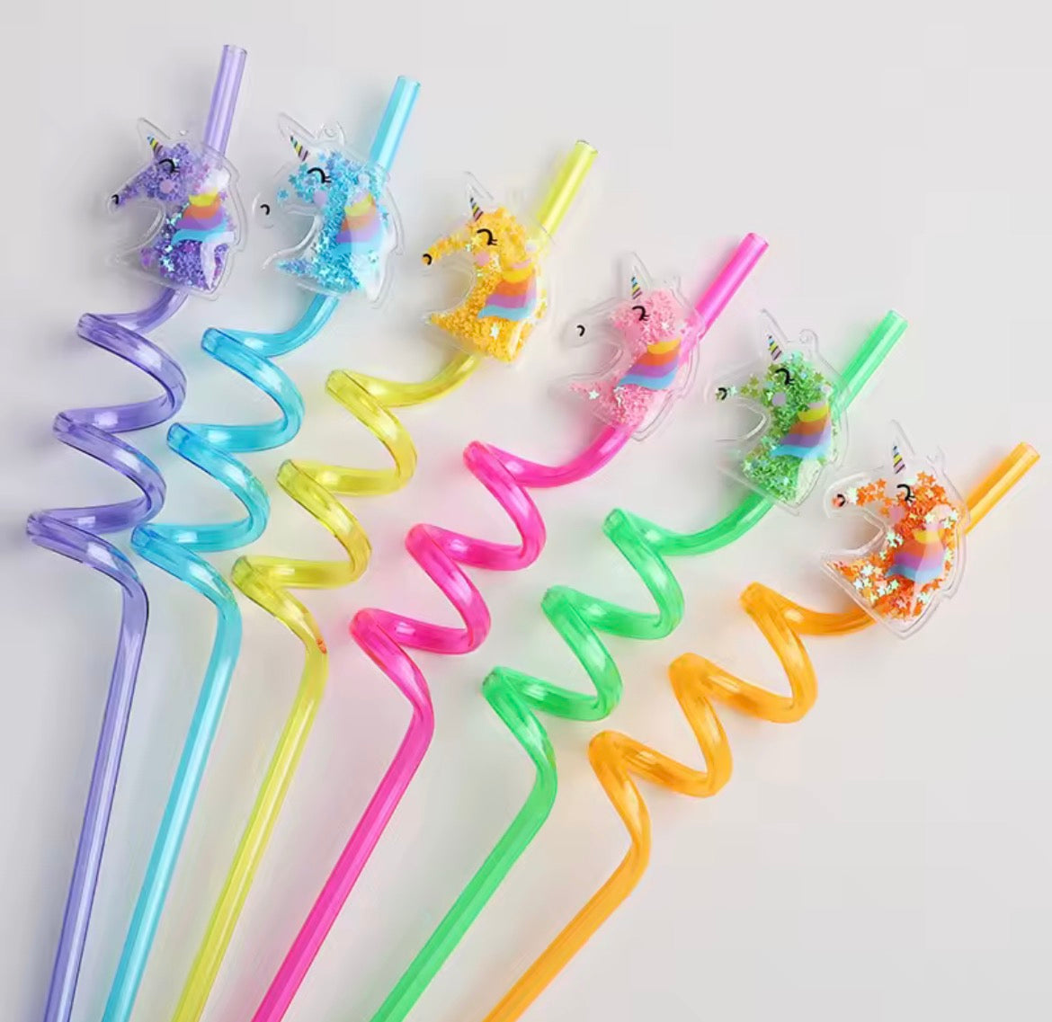 6 x Unicorn Straws