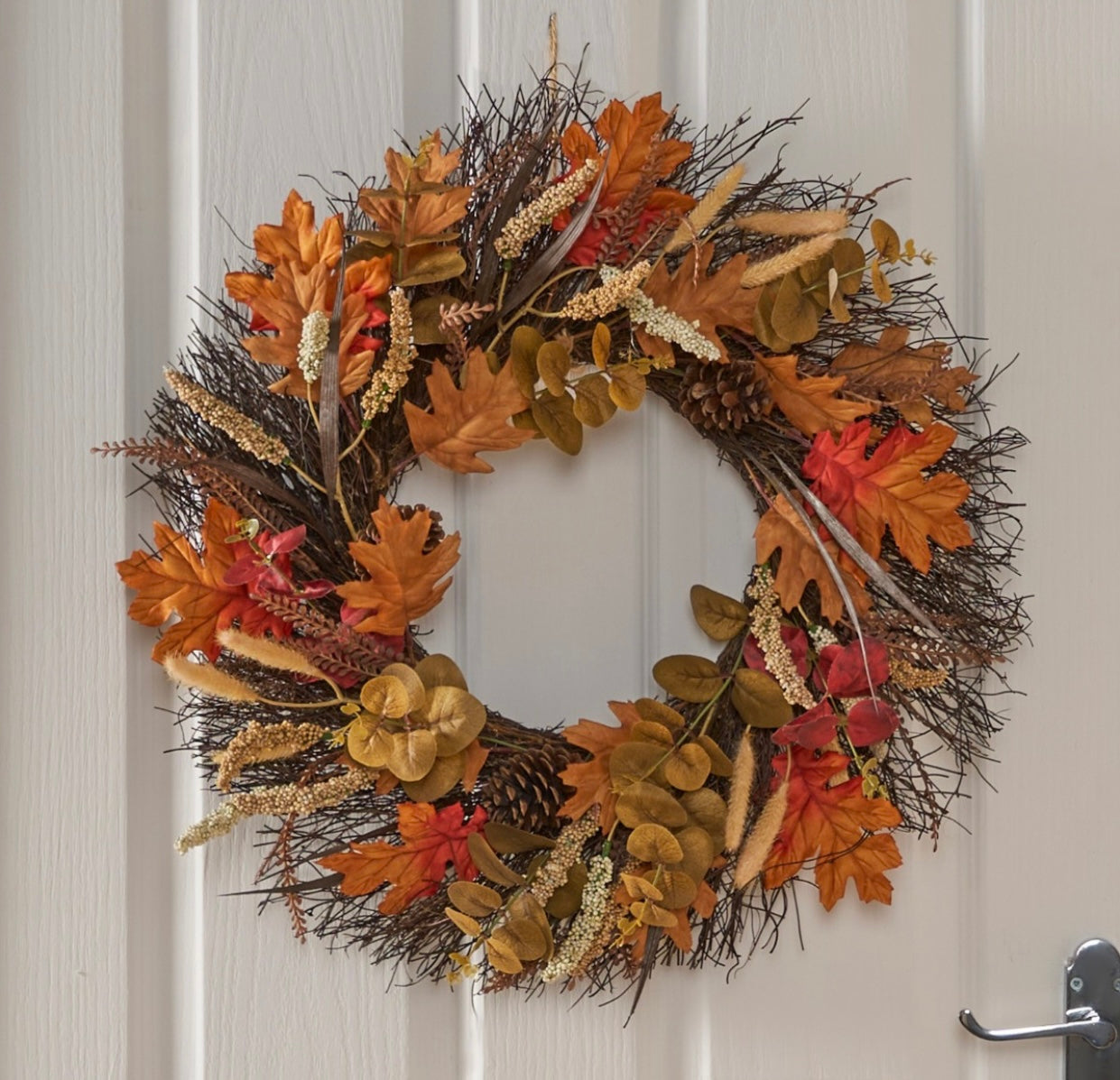 Autumn Harvest Wreath, Brown/Orange - 50cm / PREORDER