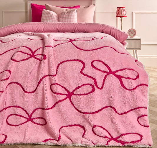 Pink bow throw
