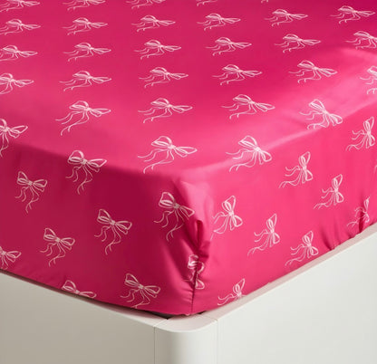 Bow Print Fitted Sheet