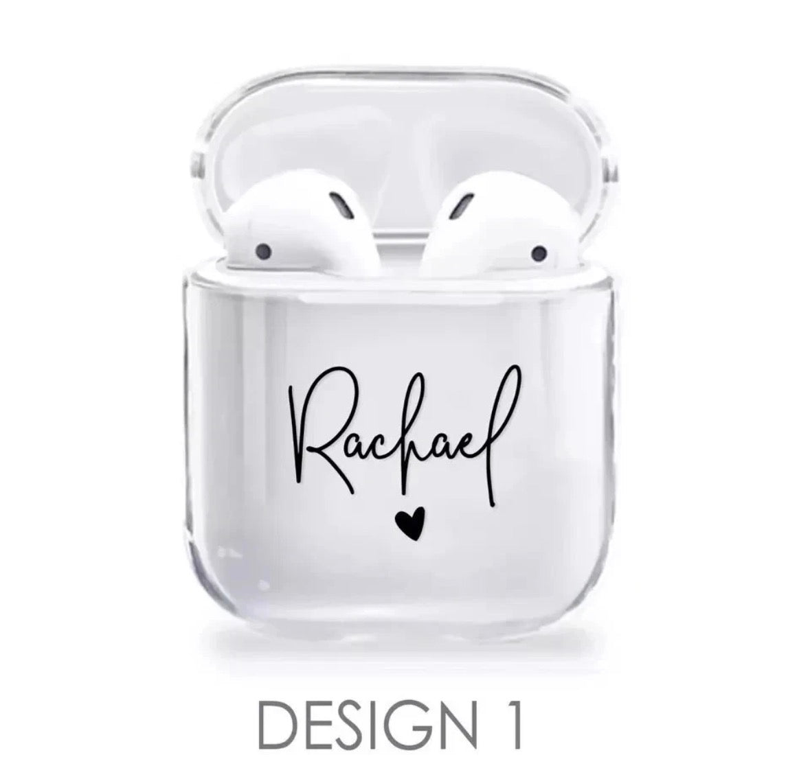 Personalised airpods clear case