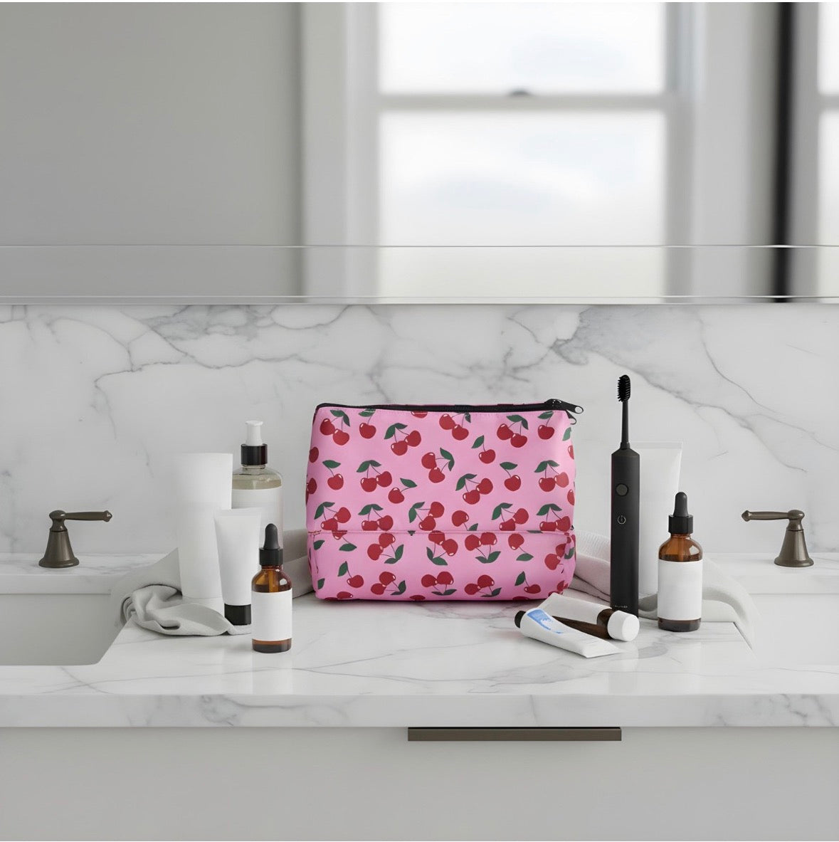 Cherry makeup bag