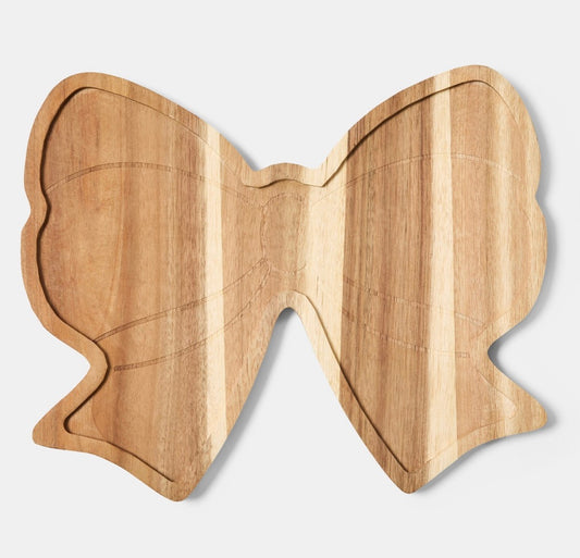 Bow Shaped Wooden Serving Board - Natural (Preorder)