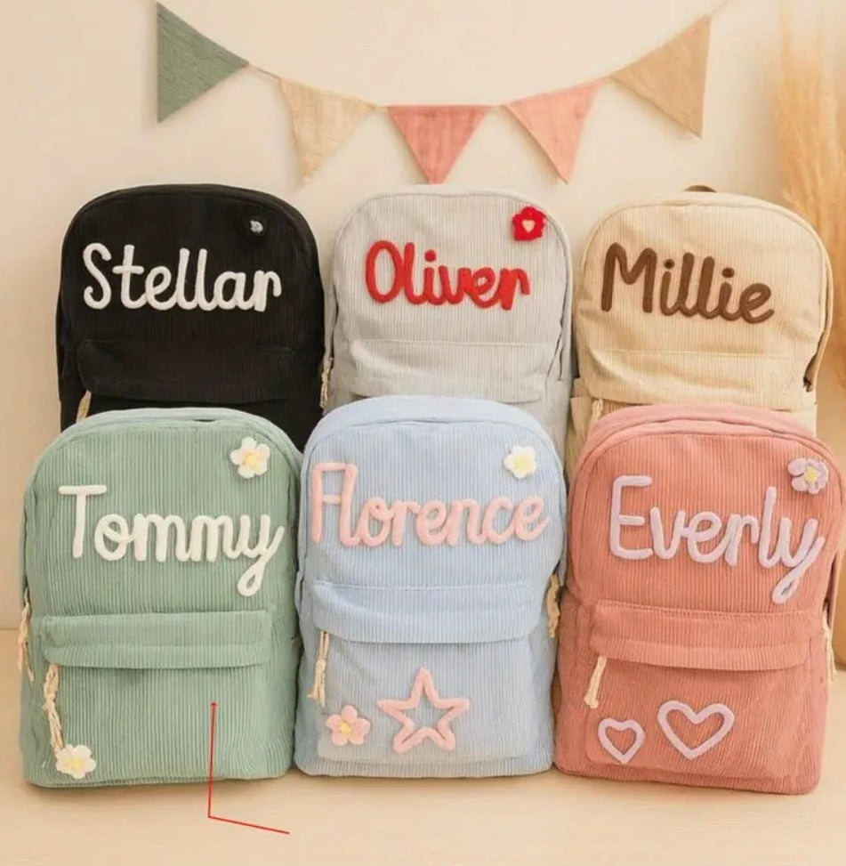 Kids personalised backpacks
