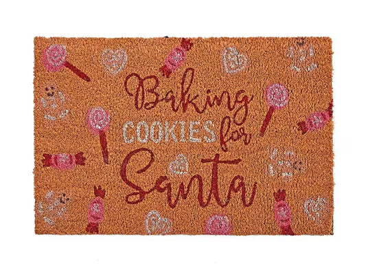 Baking Cookies for Santa Coir doormat