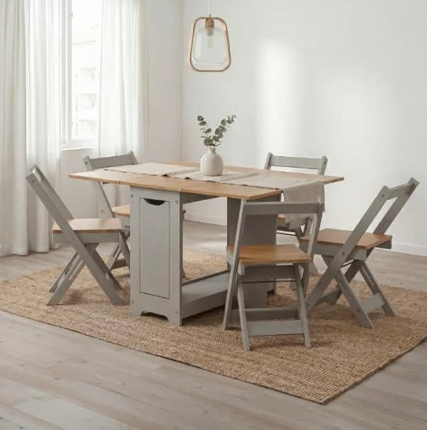 Foldable dining table & chairs set