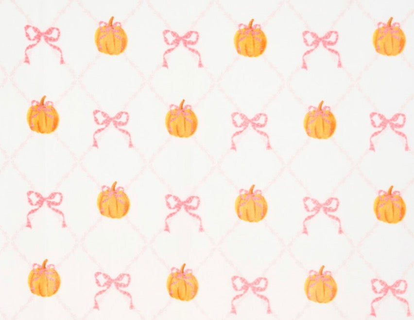 Pumpkin bow halloween throw