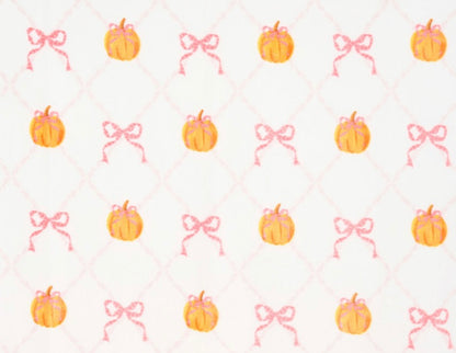 Pumpkin bow halloween throw