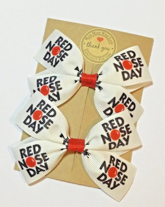 Red Nose Day Girls Bows