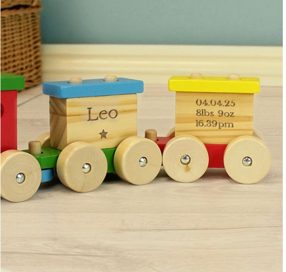 Personalised Toy wooden train