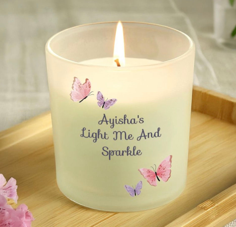 Butterfly Personalised Candle