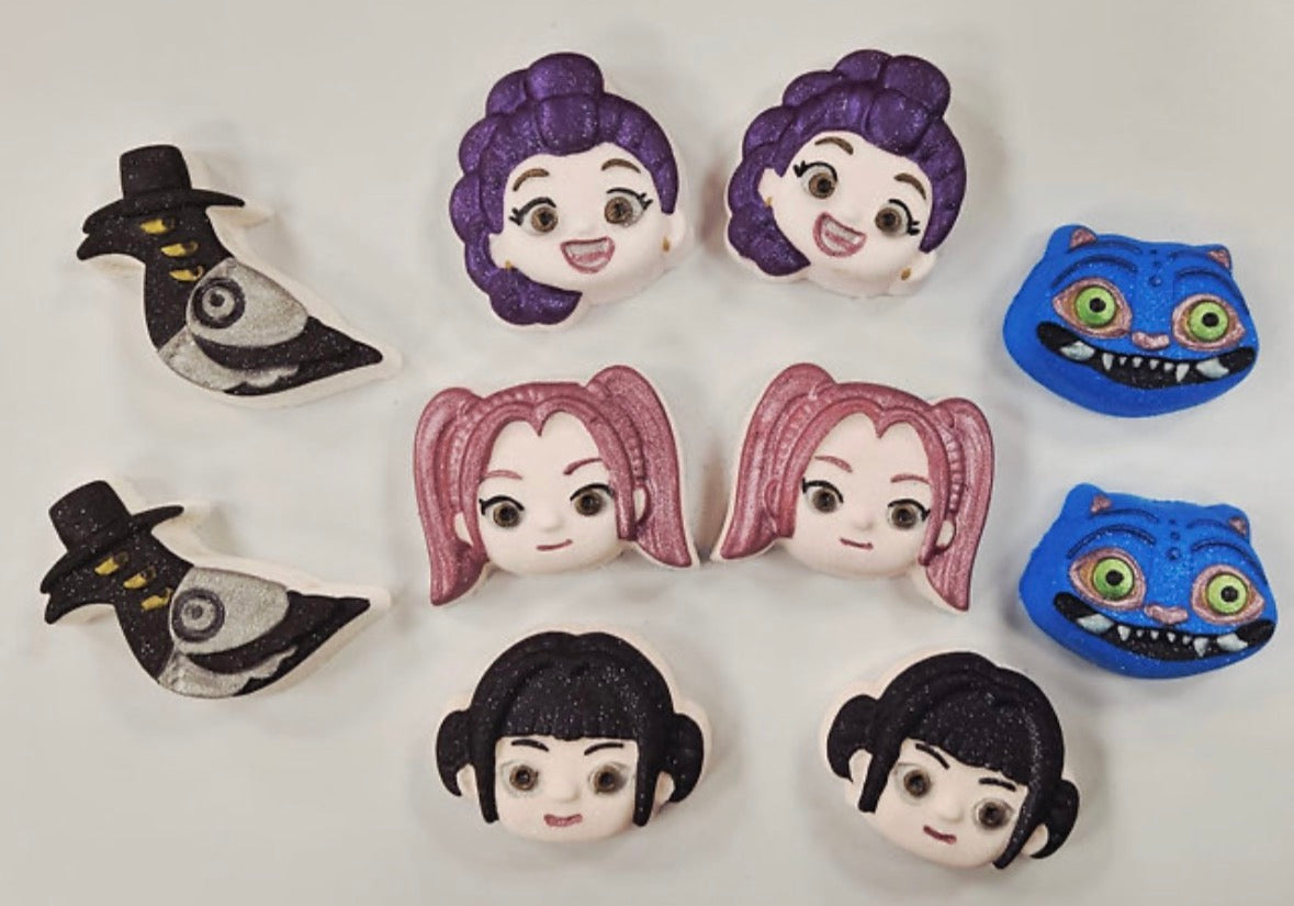 Kpop demon hunter character bath bombs