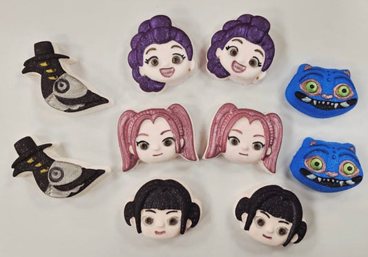 Kpop demon hunter character bath bombs