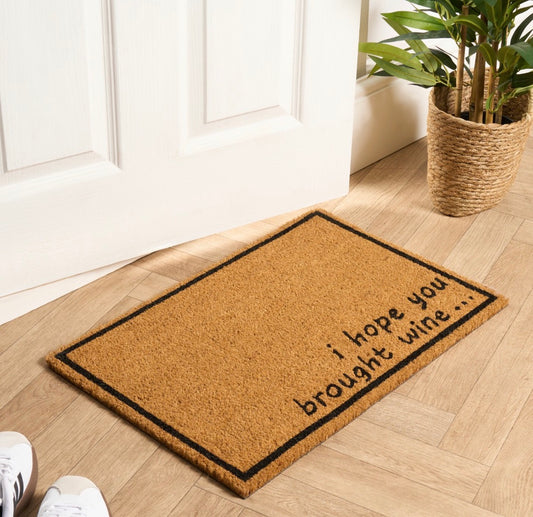 I hope you brought wine mat