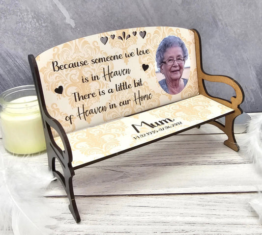Personalised Photo Bereavement Memorial Photo Bench