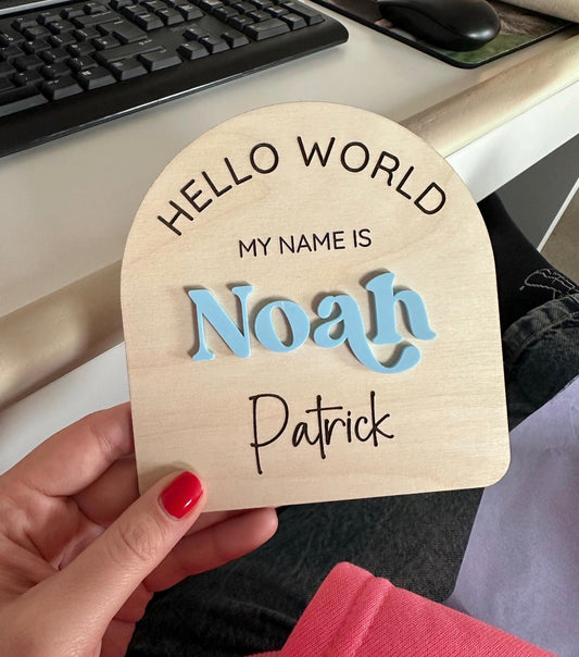 Personalised Baby Announcements Sign