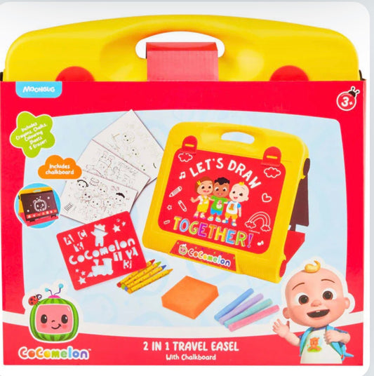 Cocomelon 2-in-1 Travel Easel & Chalkboard