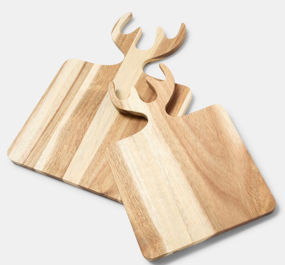 Reindeer Wooden Serving Board, Natural - 2 Pack (Preorder)