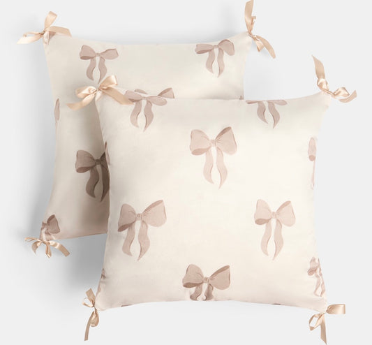 Bow cushion covers
