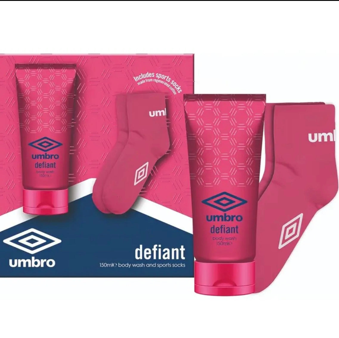 Pink Umbro gift set with socks