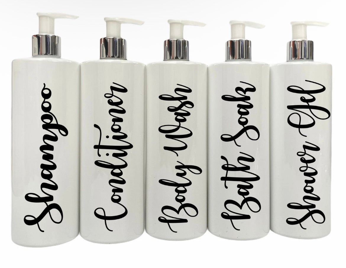 Personalised 500ml Pump Bottle Set