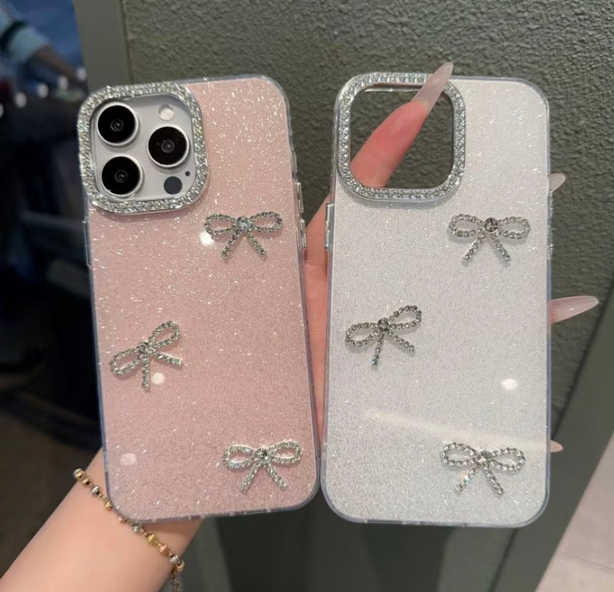 Bow diamond phone case