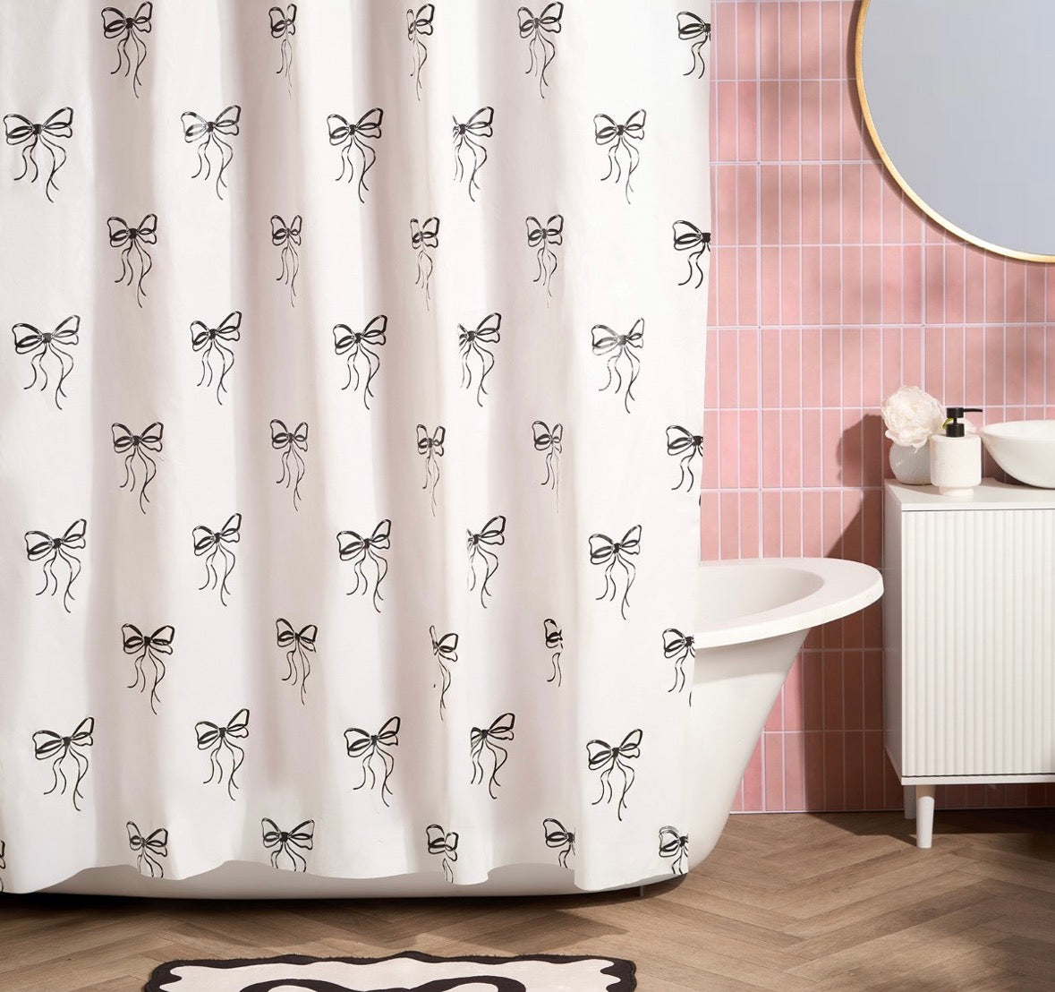 Bow Print Shower curtain