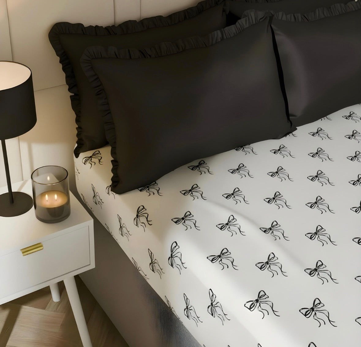 Bow Print Fitted Sheet
