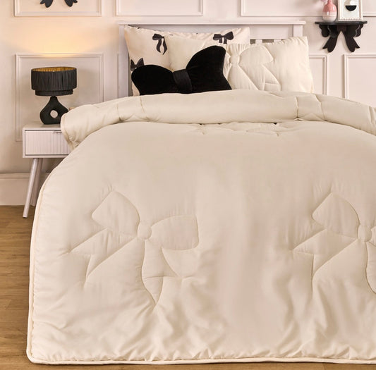 Bow quilted duvet sets