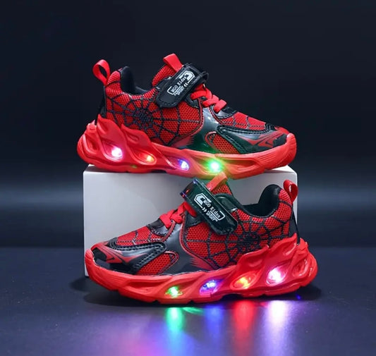 Boys spiderman light up trainers