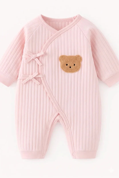 The Teddy Bear Boucle Wrap Baby Grow Romper