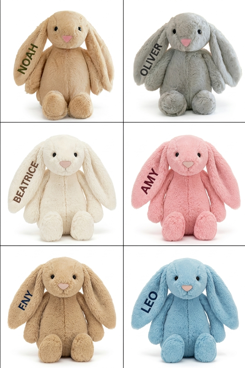 Personalised Cream Bunny Toy