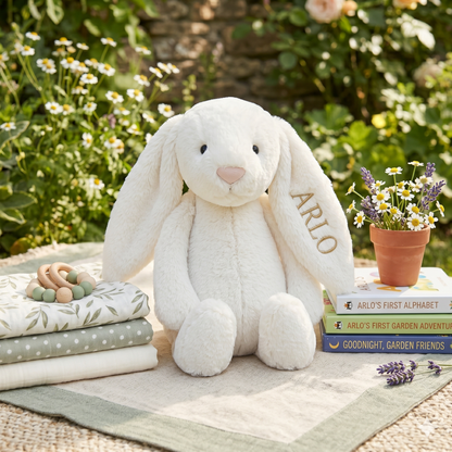 Personalised Cream Bunny Toy