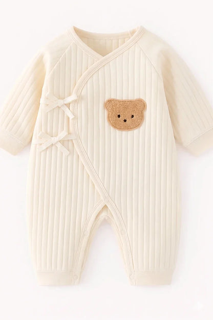 The Teddy Bear Boucle Wrap Baby Grow Romper