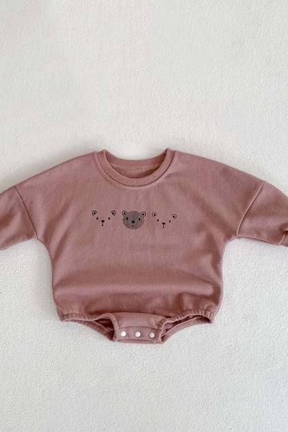Joy Bear Bodysuit, White, Purple or Blue