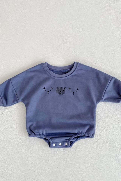 Joy Bear Bodysuit, White, Purple or Blue