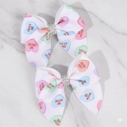 Kids Valentines hair bows
