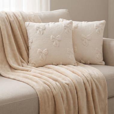 Bow cushion covers - 2 pack